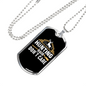 Hunting Hair Don'T CAre Necklace Stainless Steel or 18k Gold Dog Tag 24" Chain-Express Your Love Gifts