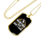 Hunting Hair Don'T CAre Necklace Stainless Steel or 18k Gold Dog Tag 24" Chain-Express Your Love Gifts