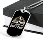Hunting Hair Don'T CAre Necklace Stainless Steel or 18k Gold Dog Tag 24" Chain-Express Your Love Gifts