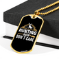 Hunting Hair Don'T CAre Necklace Stainless Steel or 18k Gold Dog Tag 24" Chain-Express Your Love Gifts
