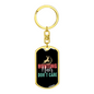 Hunting Hair Keychain Stainless Steel or 18k Gold Dog Tag Keyring-Express Your Love Gifts
