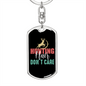 Hunting Hair Keychain Stainless Steel or 18k Gold Dog Tag Keyring-Express Your Love Gifts