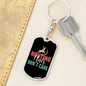 Hunting Hair Keychain Stainless Steel or 18k Gold Dog Tag Keyring-Express Your Love Gifts