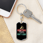 Hunting Hair Keychain Stainless Steel or 18k Gold Dog Tag Keyring-Express Your Love Gifts