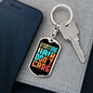 Hunting Hair No CAre Keychain Stainless Steel or 18k Gold Dog Tag Keyring-Express Your Love Gifts