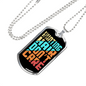 Hunting Hair No CAre Necklace Stainless Steel or 18k Gold Dog Tag 24" Chain-Express Your Love Gifts