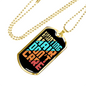 Hunting Hair No CAre Necklace Stainless Steel or 18k Gold Dog Tag 24" Chain-Express Your Love Gifts
