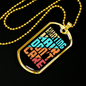Hunting Hair No CAre Necklace Stainless Steel or 18k Gold Dog Tag 24" Chain-Express Your Love Gifts
