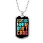 Hunting Hair No CAre Necklace Stainless Steel or 18k Gold Dog Tag 24" Chain-Express Your Love Gifts