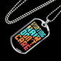Hunting Hair No CAre Necklace Stainless Steel or 18k Gold Dog Tag 24" Chain-Express Your Love Gifts