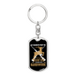 Hunting Handiwork Keychain Stainless Steel or 18k Gold Dog Tag Keyring-Express Your Love Gifts