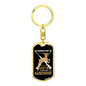 Hunting Handiwork Keychain Stainless Steel or 18k Gold Dog Tag Keyring-Express Your Love Gifts