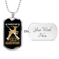 Hunting Handiwork Necklace Stainless Steel or 18k Gold Dog Tag 24" Chain-Express Your Love Gifts