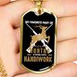 Hunting Handiwork Necklace Stainless Steel or 18k Gold Dog Tag 24" Chain-Express Your Love Gifts