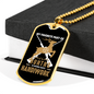 Hunting Handiwork Necklace Stainless Steel or 18k Gold Dog Tag 24" Chain-Express Your Love Gifts