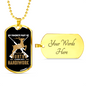 Hunting Handiwork Necklace Stainless Steel or 18k Gold Dog Tag 24" Chain-Express Your Love Gifts