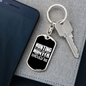 Hunting Hunter Keychain Stainless Steel or 18k Gold Dog Tag Keyring-Express Your Love Gifts