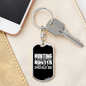 Hunting Hunter Keychain Stainless Steel or 18k Gold Dog Tag Keyring-Express Your Love Gifts