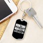Hunting Hunter Keychain Stainless Steel or 18k Gold Dog Tag Keyring-Express Your Love Gifts