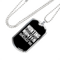 Hunting Hunter Necklace Stainless Steel or 18k Gold Dog Tag 24" Chain-Express Your Love Gifts