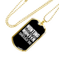 Hunting Hunter Necklace Stainless Steel or 18k Gold Dog Tag 24" Chain-Express Your Love Gifts