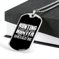 Hunting Hunter Necklace Stainless Steel or 18k Gold Dog Tag 24" Chain-Express Your Love Gifts