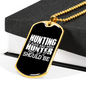 Hunting Hunter Necklace Stainless Steel or 18k Gold Dog Tag 24" Chain-Express Your Love Gifts