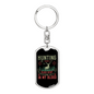 Hunting In The Blood Keychain Stainless Steel or 18k Gold Dog Tag Keyring-Express Your Love Gifts