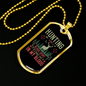 Hunting In The Blood Necklace Stainless Steel or 18k Gold Dog Tag 24" Chain-Express Your Love Gifts