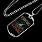 Hunting In The Blood Necklace Stainless Steel or 18k Gold Dog Tag 24" Chain-Express Your Love Gifts