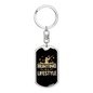 Hunting Is A Life Style Keychain Stainless Steel or 18k Gold Dog Tag Keyring-Express Your Love Gifts