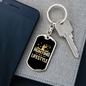 Hunting Is A Life Style Keychain Stainless Steel or 18k Gold Dog Tag Keyring-Express Your Love Gifts