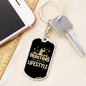 Hunting Is A Life Style Keychain Stainless Steel or 18k Gold Dog Tag Keyring-Express Your Love Gifts