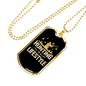 Hunting Is A Life Style Necklace Stainless Steel or 18k Gold Dog Tag 24"-Express Your Love Gifts