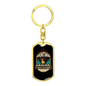 Hunting Is About The Journey Keychain Stainless Steel or 18k Gold Dog Tag Keyring-Express Your Love Gifts