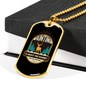 Hunting Is About The Journey Necklace Stainless Steel or 18k Gold Dog Tag 24" Chain-Express Your Love Gifts