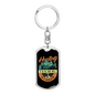 Hunting Is Alive And Well Keychain Stainless Steel or 18k Gold Dog Tag Keyring-Express Your Love Gifts