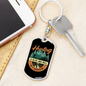 Hunting Is Alive And Well Keychain Stainless Steel or 18k Gold Dog Tag Keyring-Express Your Love Gifts