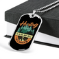 Hunting Is Alive And Well Necklace Stainless Steel or 18k Gold Dog Tag 24" Chain-Express Your Love Gifts