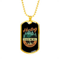 Hunting Is Alive And Well Necklace Stainless Steel or 18k Gold Dog Tag 24" Chain-Express Your Love Gifts