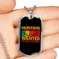 Hunting Is An Addiction Necklace Stainless Steel or 18k Gold Dog Tag 24" Chain-Express Your Love Gifts
