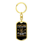 Hunting Is An Addiction No Help Desired Keychain Stainless Steel or 18k Gold Dog Tag Keyring-Express Your Love Gifts