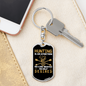 Hunting Is An Addiction No Help Desired Keychain Stainless Steel or 18k Gold Dog Tag Keyring-Express Your Love Gifts