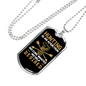 Hunting Is An Addiction No Help Desired Necklace Stainless Steel or 18k Gold Dog Tag 24" Chain-Express Your Love Gifts