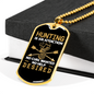 Hunting Is An Addiction No Help Desired Necklace Stainless Steel or 18k Gold Dog Tag 24" Chain-Express Your Love Gifts