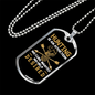Hunting Is An Addiction No Help Desired Necklace Stainless Steel or 18k Gold Dog Tag 24" Chain-Express Your Love Gifts