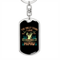 Hunting Is Being A Papaw Keychain Stainless Steel or 18k Gold Dog Tag Keyring-Express Your Love Gifts