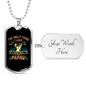 Hunting Is Being A Papaw Necklace Stainless Steel or 18k Gold Dog Tag 24" Chain-Express Your Love Gifts