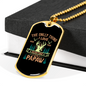 Hunting Is Being A Papaw Necklace Stainless Steel or 18k Gold Dog Tag 24" Chain-Express Your Love Gifts