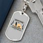 Hunting Is Happiness Hunter'S Keychain Stainless Steel or 18k Gold Dog Tag Keyring-Express Your Love Gifts